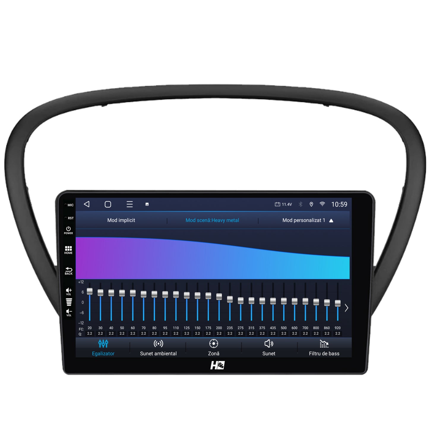Navigatie HUB64 Peugeot 607 (2004-2011), 6GB RAM, Android, Octacore, Slot Sim 4G, DSP, GPS, Wi-FI, Carplay, Android Auto, USB, Bluetooth, Waze, Touchscreen, 9 Inch