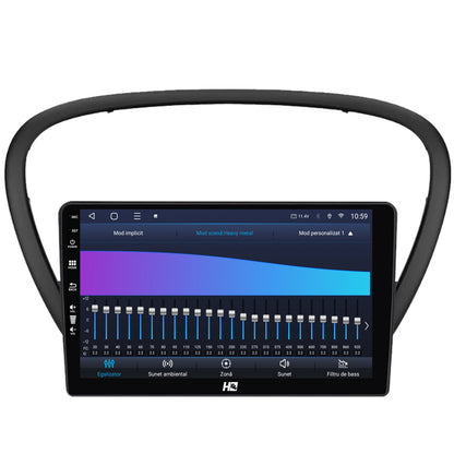 Navigatie HUB64 Peugeot 607 (2004-2011), 8GB RAM, Android, Octacore, Slot Sim 4G, DSP, GPS, Wi-FI, Carplay, Android Auto, USB, Bluetooth, Waze, Touchscreen, 9 Inch