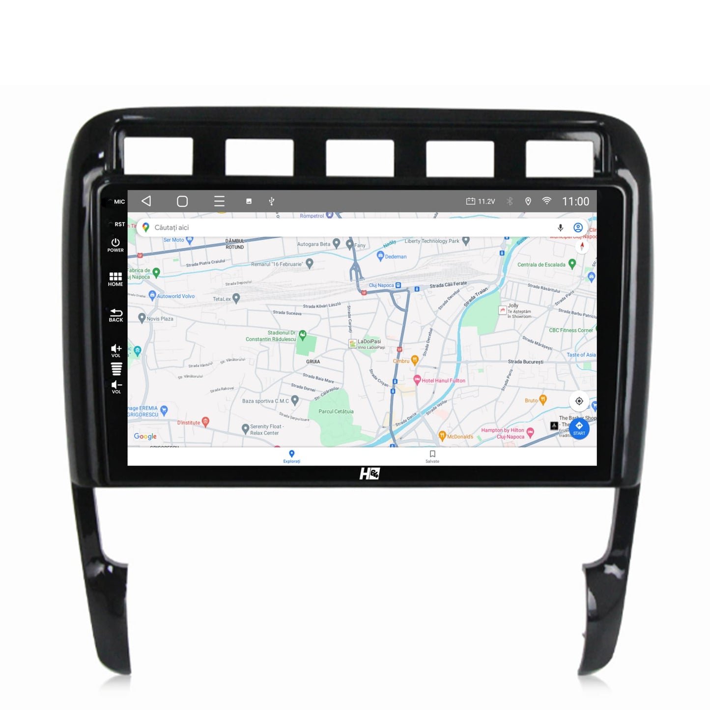 Navigatie HUB64 Porsche Cayenne (2002-2010), 4GB RAM, Android, Quadcore, DSP, GPS, Wi-FI, Carplay, Android Auto, USB, Bluetooth, Waze, Touchscreen, 9 inch