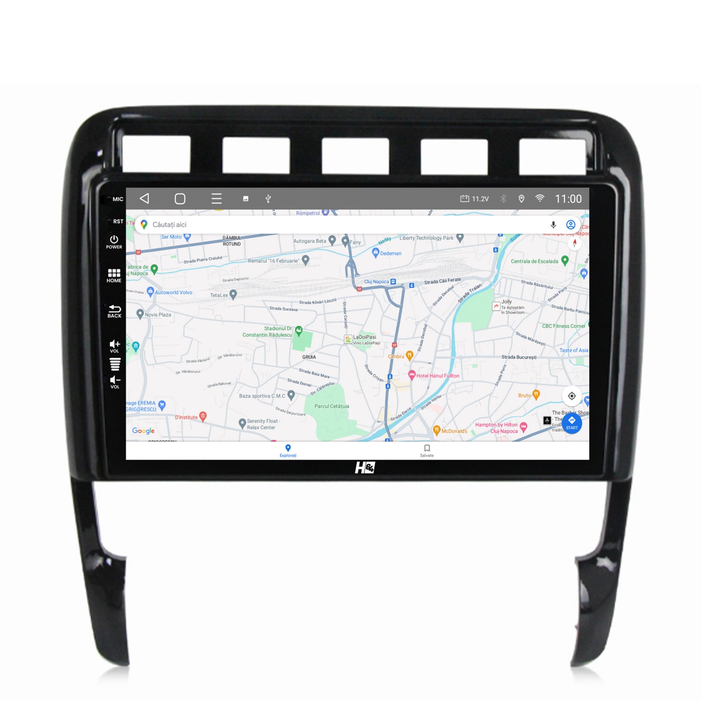 Navigatie HUB64 Porsche Cayenne (2002-2010), 6GB RAM, Android, Octacore, Slot Sim 4G, DSP, GPS, Wi-FI, Carplay, Android Auto, USB, Bluetooth, Waze, Touchscreen, 9 Inch