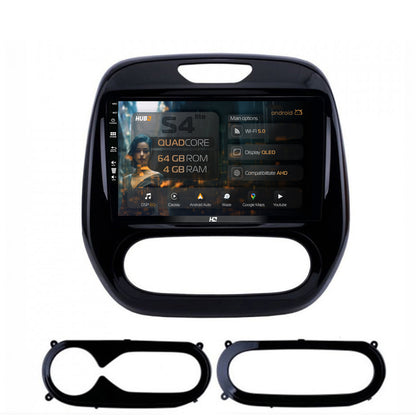 Navigatie HUB64 Renault Captur (2013-2019), 4GB RAM, Android, Quadcore, DSP, GPS, Wi-FI, Carplay, Android Auto, USB, Bluetooth, Waze, Touchscreen, 9 inch