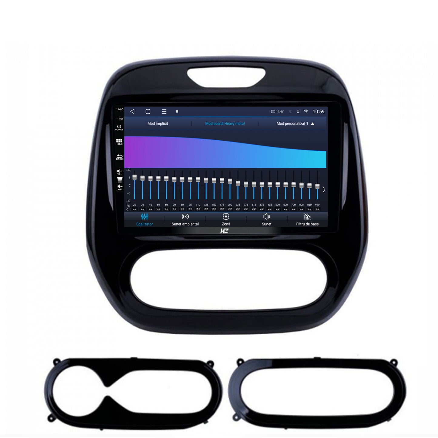 Navigatie HUB64 Renault Captur (2013-2019), 6GB RAM, Android, Octacore, Slot Sim 4G, DSP, GPS, Wi-FI, Carplay, Android Auto, USB, Bluetooth, Waze, Touchscreen, 9 Inch