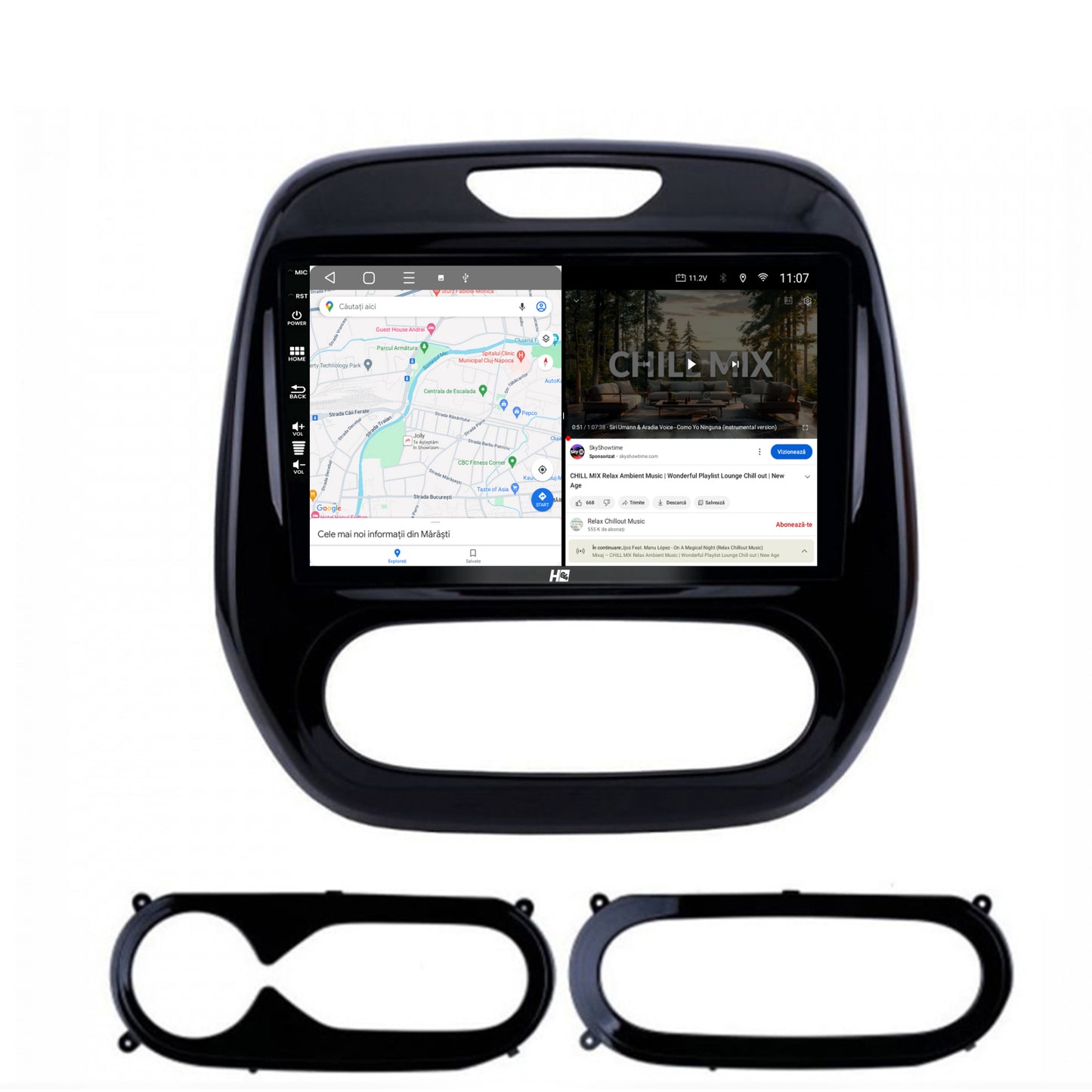 Navigatie HUB64 Renault Captur (2013-2019), 8GB RAM, Android, Octacore, Slot Sim 4G, DSP, GPS, Wi-FI, Carplay, Android Auto, USB, Bluetooth, Waze, Touchscreen, 9 Inch