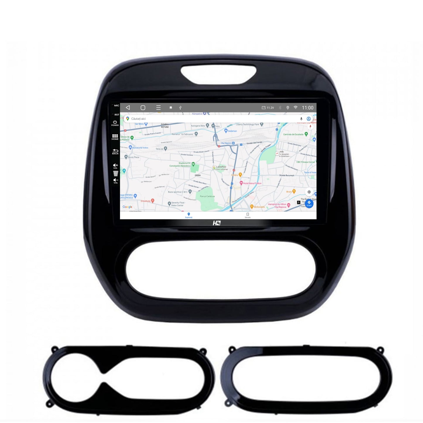 Navigatie HUB64 Renault Captur (2013-2019), 8GB RAM, Android, Octacore, Slot Sim 4G, DSP, GPS, Wi-FI, Carplay, Android Auto, USB, Bluetooth, Waze, Touchscreen, 9 Inch