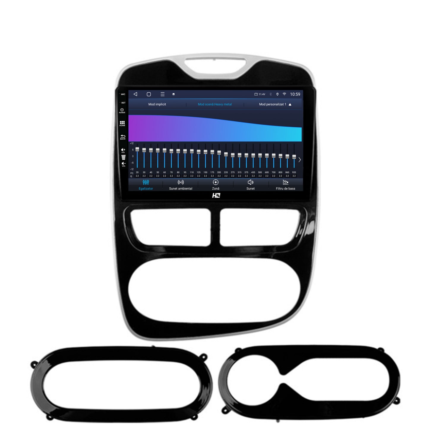 Navigatie HUB64 Renault Clio IV (2012-2016), 4GB RAM, Android, Octacore, Slot Sim 4G, DSP, GPS, Wi-FI, Carplay, Android Auto, USB, Bluetooth, Waze, Touchscreen, 9 Inch