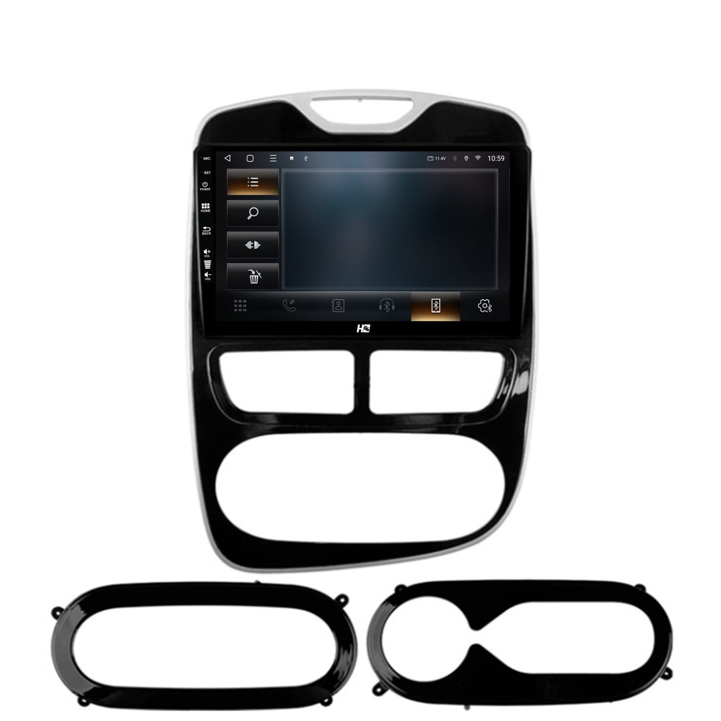 Navigatie HUB64 Renault Clio IV (2012-2016), 4GB RAM, Android, Quadcore, DSP, GPS, Wi-FI, Carplay, Android Auto, USB, Bluetooth, Waze, Touchscreen, 9 Inch