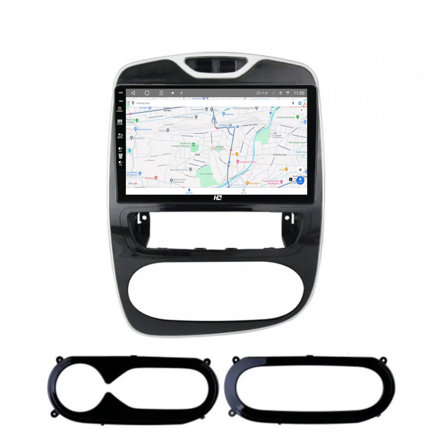 Navigatie HUB64 Renault Clio IV (2016-2019), 2GB RAM, Android, GPS, Wi-FI, Carplay, Android Auto, USB, Bluetooth, Radio, Waze, Touchscreen, 9 inch