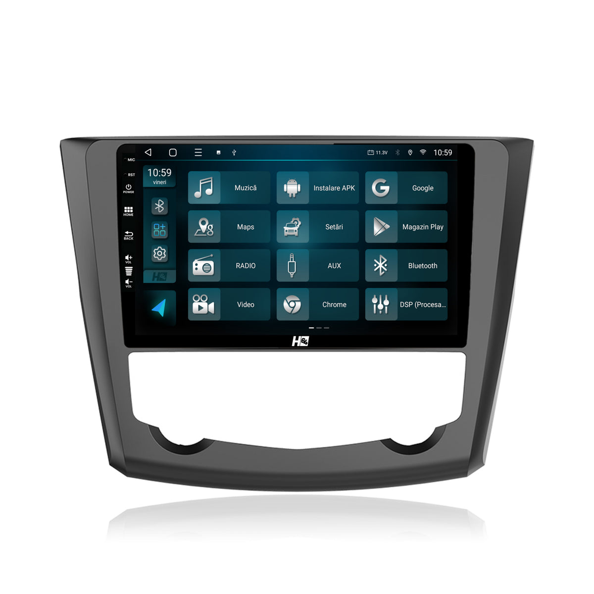 Navigatie HUB64 Renault Kadjar, 4GB RAM, Android, Quadcore, DSP, GPS, Wi-FI, Carplay, Android Auto, USB, Bluetooth, Waze, Touchscreen, 9 inch