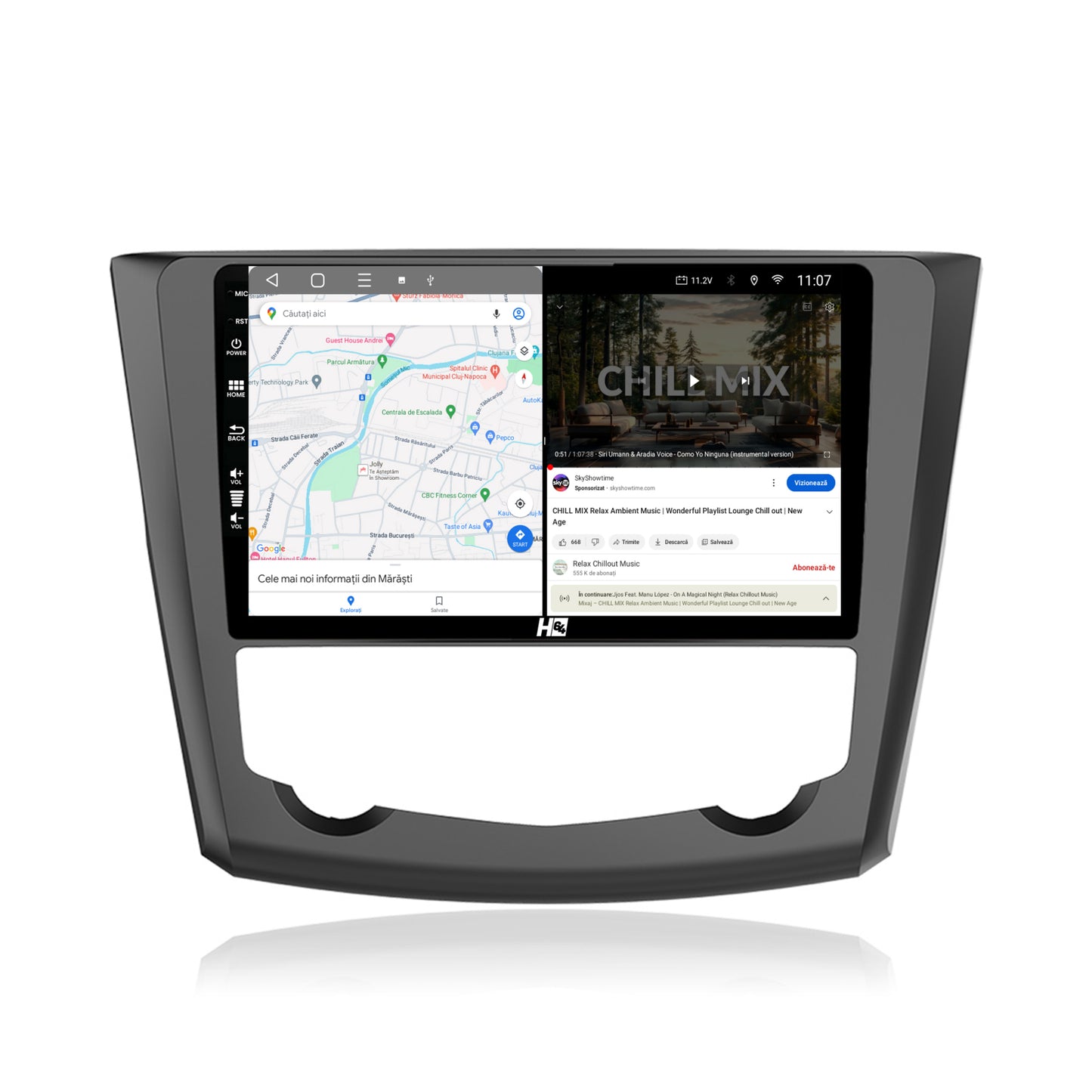 Navigatie HUB64 Renault Kadjar, 8GB RAM, Android, Octacore, Slot Sim 4G, DSP, GPS, Wi-FI, Carplay, Android Auto, USB, Bluetooth, Waze, Touchscreen, 9 Inch