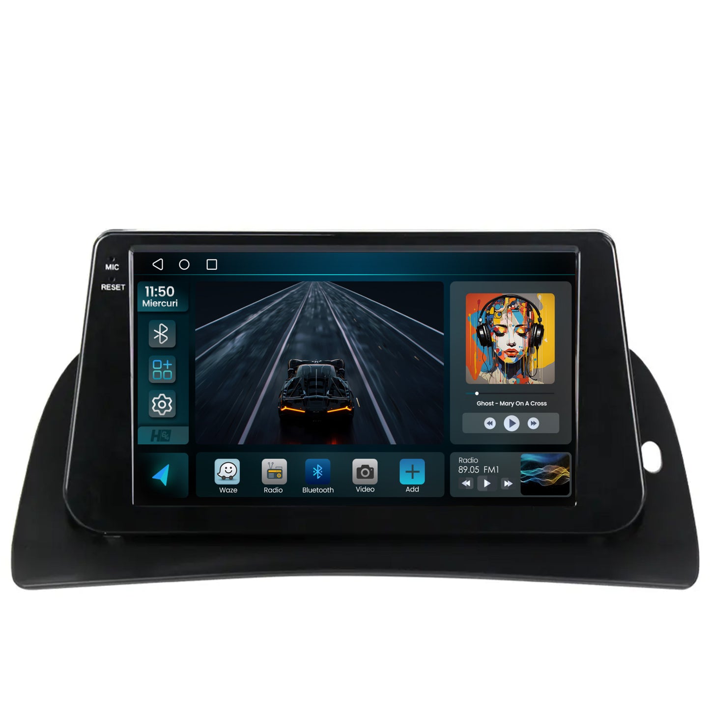 Navigatie HUB64 Renault Kangoo (2015-2018), 2GB RAM, Android, GPS, Wi-FI, Carplay, Android Auto, USB, Bluetooth, Radio, Waze, Touchscreen, 9 inch