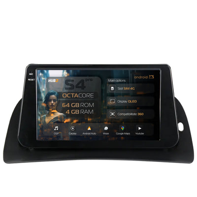 Navigatie HUB64 Renault Kangoo (2015-2018), 4GB RAM, Android, Octacore, Slot Sim 4G, DSP, GPS, Wi-FI, Carplay, Android Auto, USB, Bluetooth, Waze, Touchscreen, 9 inch