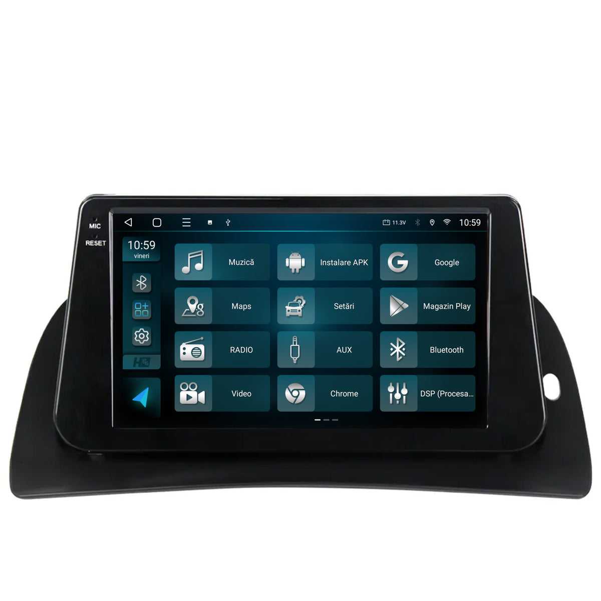 Navigatie HUB64 Renault Kangoo (2015-2020), 4GB RAM, Android, Quadcore, DSP, GPS, Wi-FI, Carplay, Android Auto, USB, Bluetooth, Waze, Touchscreen, 9 inch