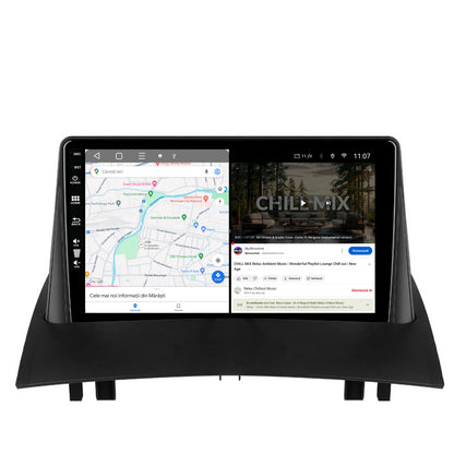 Navigatie HUB64 Renault Megane 2 (2002-2009), 4GB RAM, Android, Octacore, Slot Sim 4G, DSP, GPS, Wi-FI, Carplay, Android Auto, USB, Bluetooth, Waze, Touchscreen, 9 inch