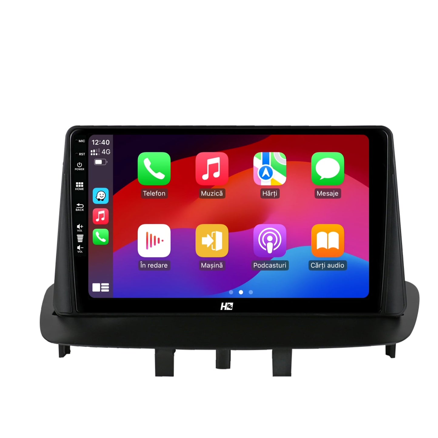 Navigatie HUB64 Renault Megane 3 / Fluence (2009-2016), 4GB RAM, Android, Quadcore, DSP, GPS, Wi-FI, Carplay, Android Auto, USB, Bluetooth, Waze, Touchscreen, 9 inch