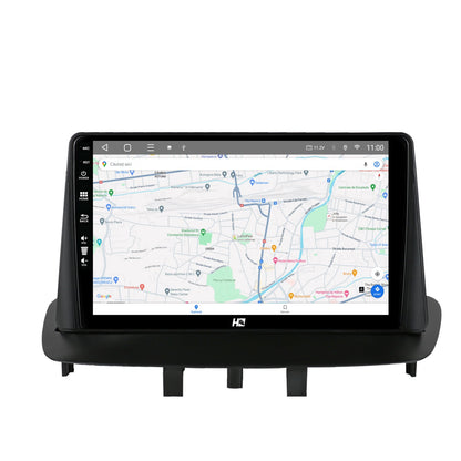 Navigatie HUB64 Renault Megane 3 / Fluence (2009-2016), 4GB RAM, Android, Quadcore, DSP, GPS, Wi-FI, Carplay, Android Auto, USB, Bluetooth, Waze, Touchscreen, 9 inch