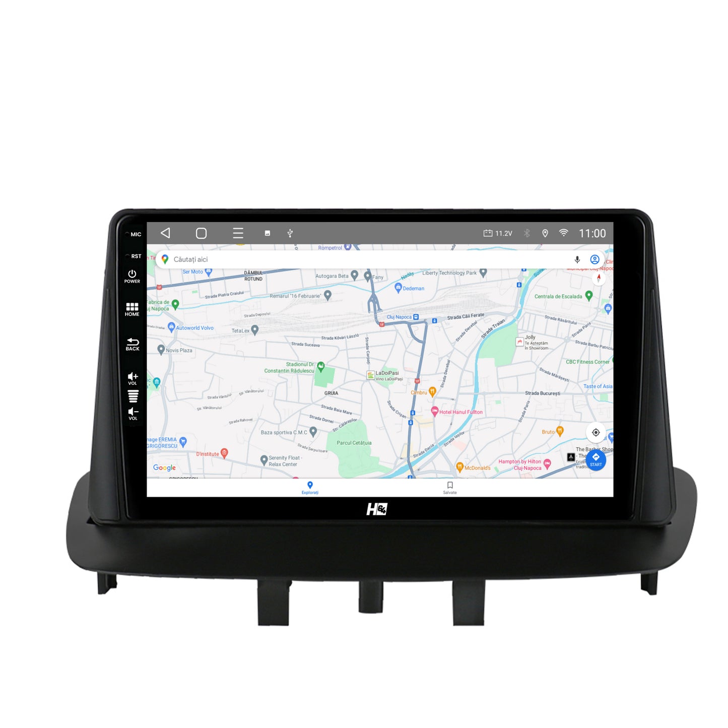 Navigatie HUB64 Renault Megane 3 / Fluence (2009-2016), 8GB RAM, Android, Octacore, Slot Sim 4G, DSP, GPS, Wi-FI, Carplay, Android Auto, USB, Bluetooth, Waze, Touchscreen, 9 Inch