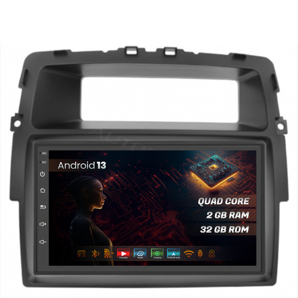 Navigatie HUB64 Renault Traffic, Opel Vivaro, Nissan Primastar (2010+), 2GB RAM, Android, GPS, Wi-FI, Carplay, Android Auto, USB, Bluetooth, Radio, Waze, Touchscreen, 7 Inch