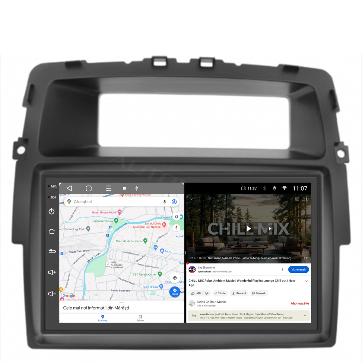 Navigatie HUB64 Renault Traffic, Opel Vivaro, Nissan Primastar (2010+), 4GB RAM, Android, Octacore, Slot Sim 4G, DSP, GPS, Wi-FI, Carplay, Android Auto, USB, Bluetooth, Waze, Touchscreen, 7 Inch