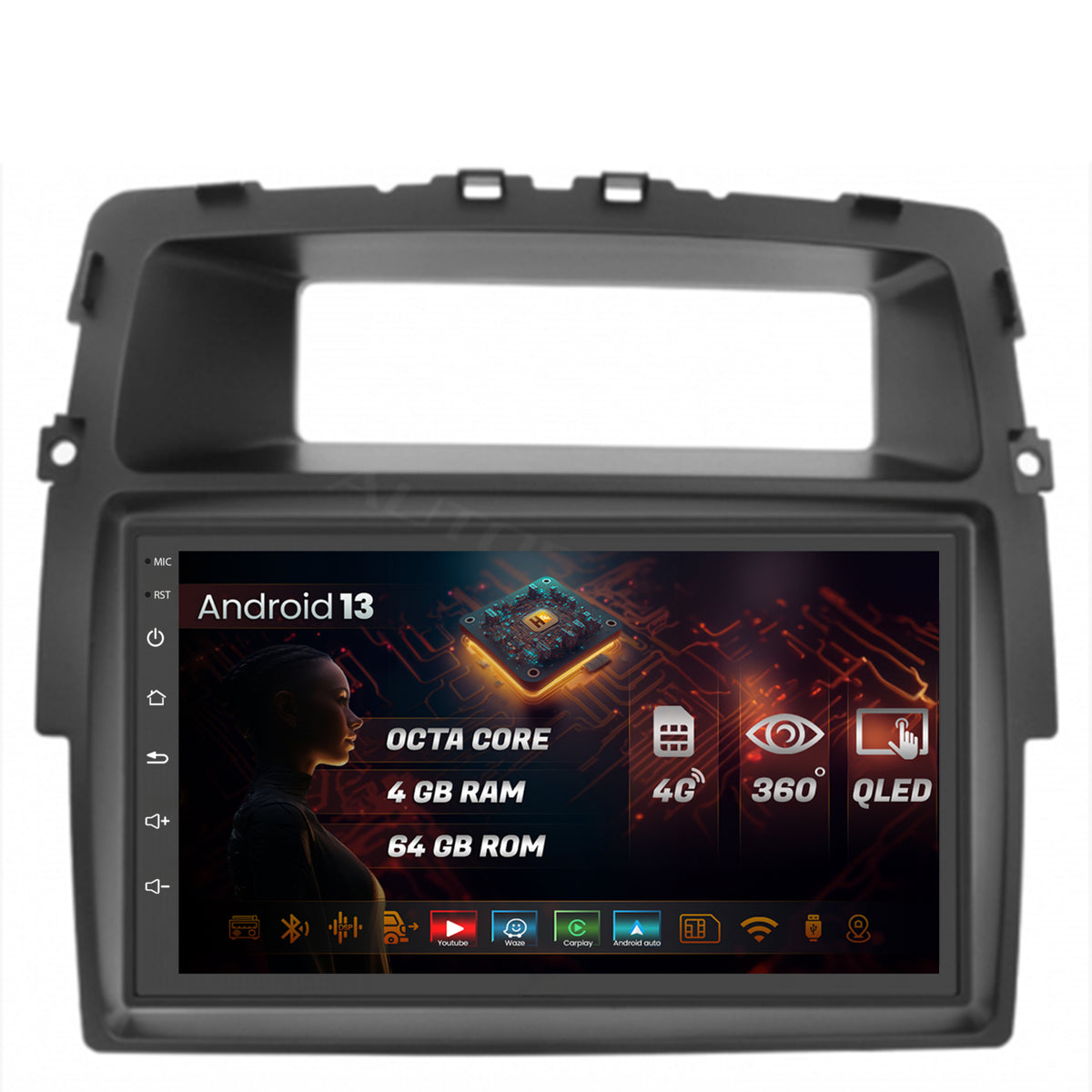 Navigatie HUB64 Renault Traffic, Opel Vivaro, Nissan Primastar (2010+), 4GB RAM, Android, Octacore, Slot Sim 4G, DSP, GPS, Wi-FI, Carplay, Android Auto, USB, Bluetooth, Waze, Touchscreen, 7 Inch