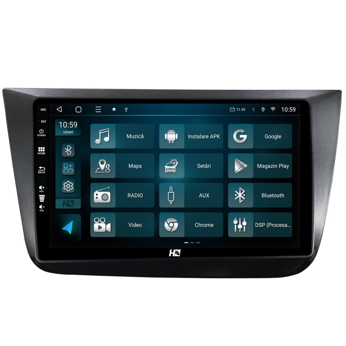 Navigatie HUB64 Seat Altea/Toledo (2005-2012), 2GB RAM, Android, GPS, Wi-FI, Carplay, Android Auto, USB, Bluetooth, Radio, Waze, Touchscreen, 9 inch