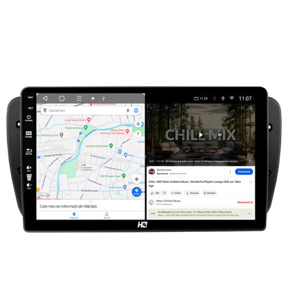 Navigatie HUB64 Seat Ibiza (2009-2013), 2GB RAM, Android, GPS, Wi-FI, Carplay, Android Auto, USB, Bluetooth, Radio, Waze, Touchscreen, 9 inch
