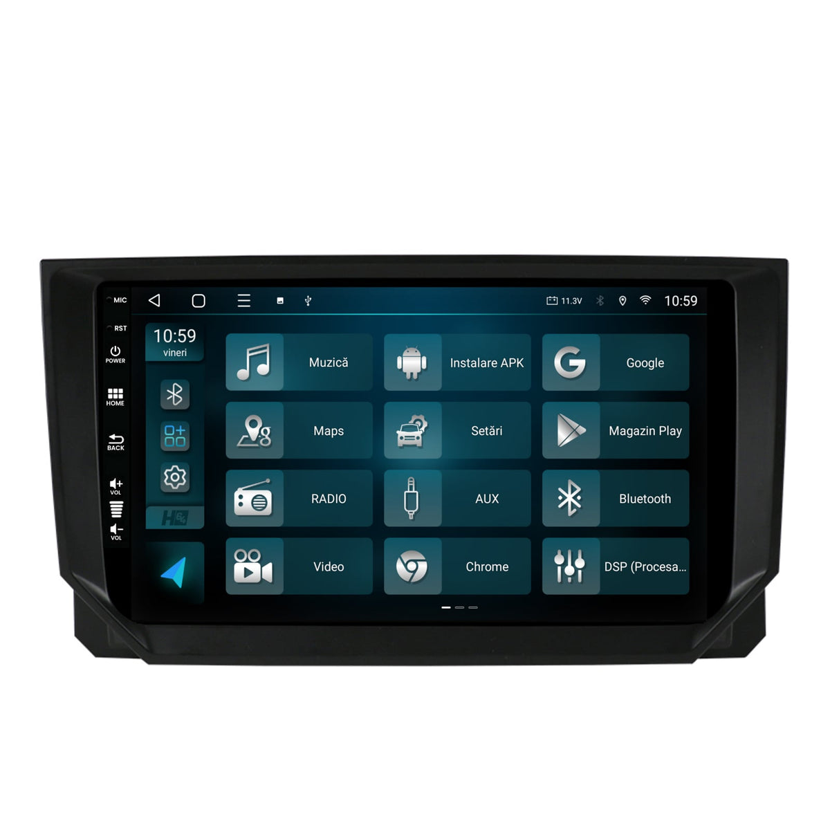 Navigatie HUB64 Seat Ibiza / Arona (2017+), 4GB RAM, Android, Octacore, Slot Sim 4G, DSP, GPS, Wi-FI, Carplay, Android Auto, USB, Bluetooth, Waze, Touchscreen, 9 inch