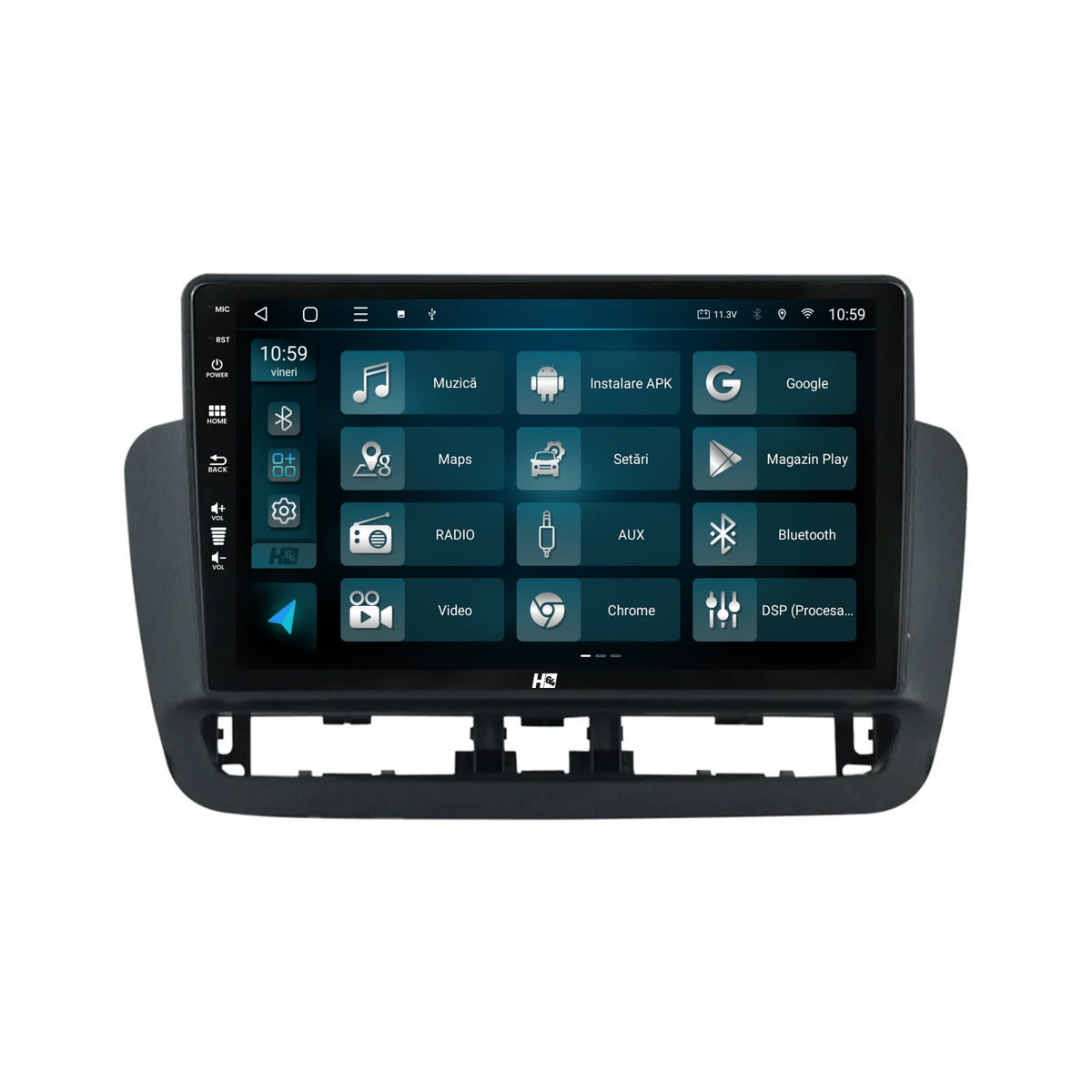 Navigatie HUB64 Seat Ibiza IV (2014-2017), 4GB RAM, Android, Quadcore, DSP, GPS, Wi-FI, Carplay, Android Auto, USB, Bluetooth, Waze, Touchscreen, 9 inch