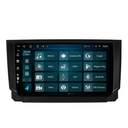 Navigatie HUB64 Seat Ibiza / Arona (2017+), 8GB RAM, Android, Octacore, Slot Sim 4G, DSP, GPS, Wi-FI, Carplay, Android Auto, USB, Bluetooth, Waze, Touchscreen, 9 Inch