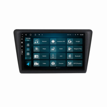 Navigatie HUB64 Seat Toledo / Skoda Rapid (2012-2019), 4GB RAM, Android, Quadcore, DSP, GPS, Wi-FI, Carplay, Android Auto, USB, Bluetooth, Waze, Touchscreen, 9 inch