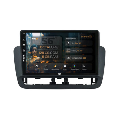 Navigatie HUB64 Seat Ibiza IV (2014-2017), 6GB RAM, Android, Octacore, Slot Sim 4G, DSP, GPS, Wi-FI, Carplay, Android Auto, USB, Bluetooth, Waze, Touchscreen, 9 Inch