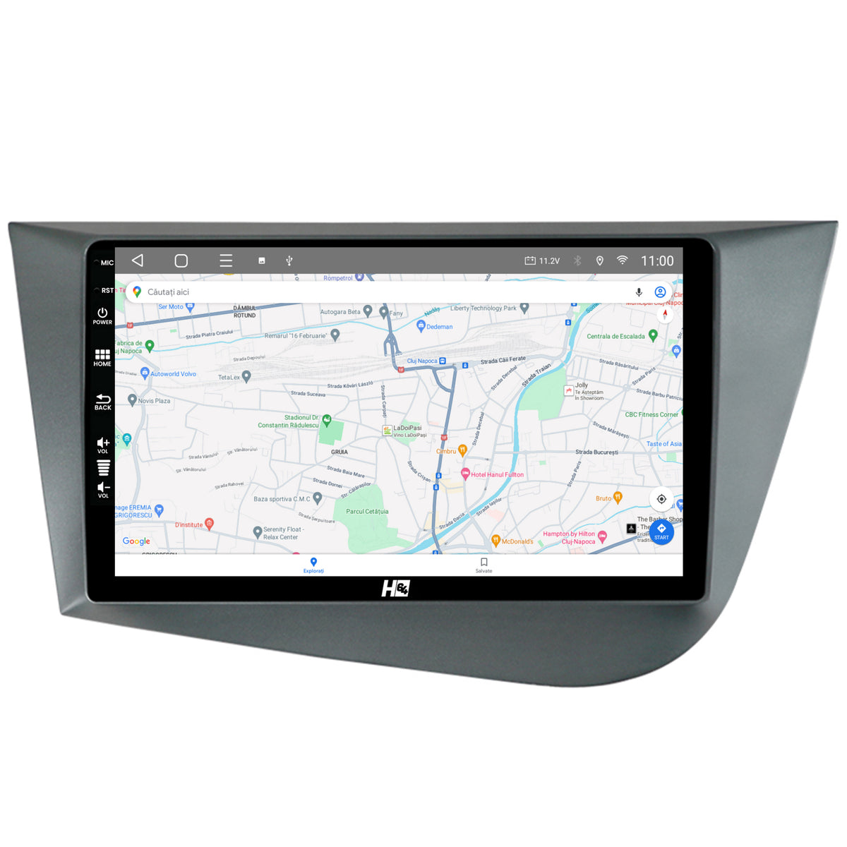 Navigatie HUB64 Seat Leon (2005-2012), 4GB RAM, Android, Quadcore, DSP, GPS, Wi-FI, Carplay, Android Auto, USB, Bluetooth, Waze, Touchscreen, 9 inch