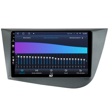 Navigatie HUB64 Seat Leon (2005-2012), 4GB RAM, Android, Octacore, Slot Sim 4G, DSP, GPS, Wi-FI, Carplay, Android Auto, USB, Bluetooth, Waze, Touchscreen, 9 inch
