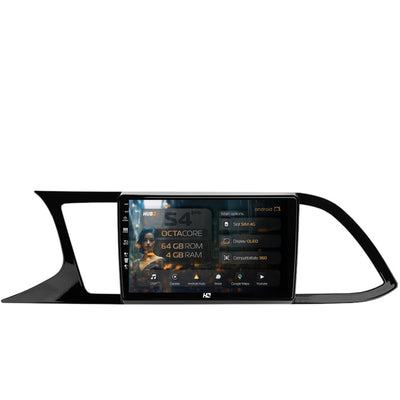 Navigatie HUB64 Seat Leon 3 (2014-2020), 4GB RAM, Android, Octacore, Slot Sim 4G, DSP, GPS, Wi-FI, Carplay, Android Auto, USB, Bluetooth, Waze, Touchscreen, 9 inch
