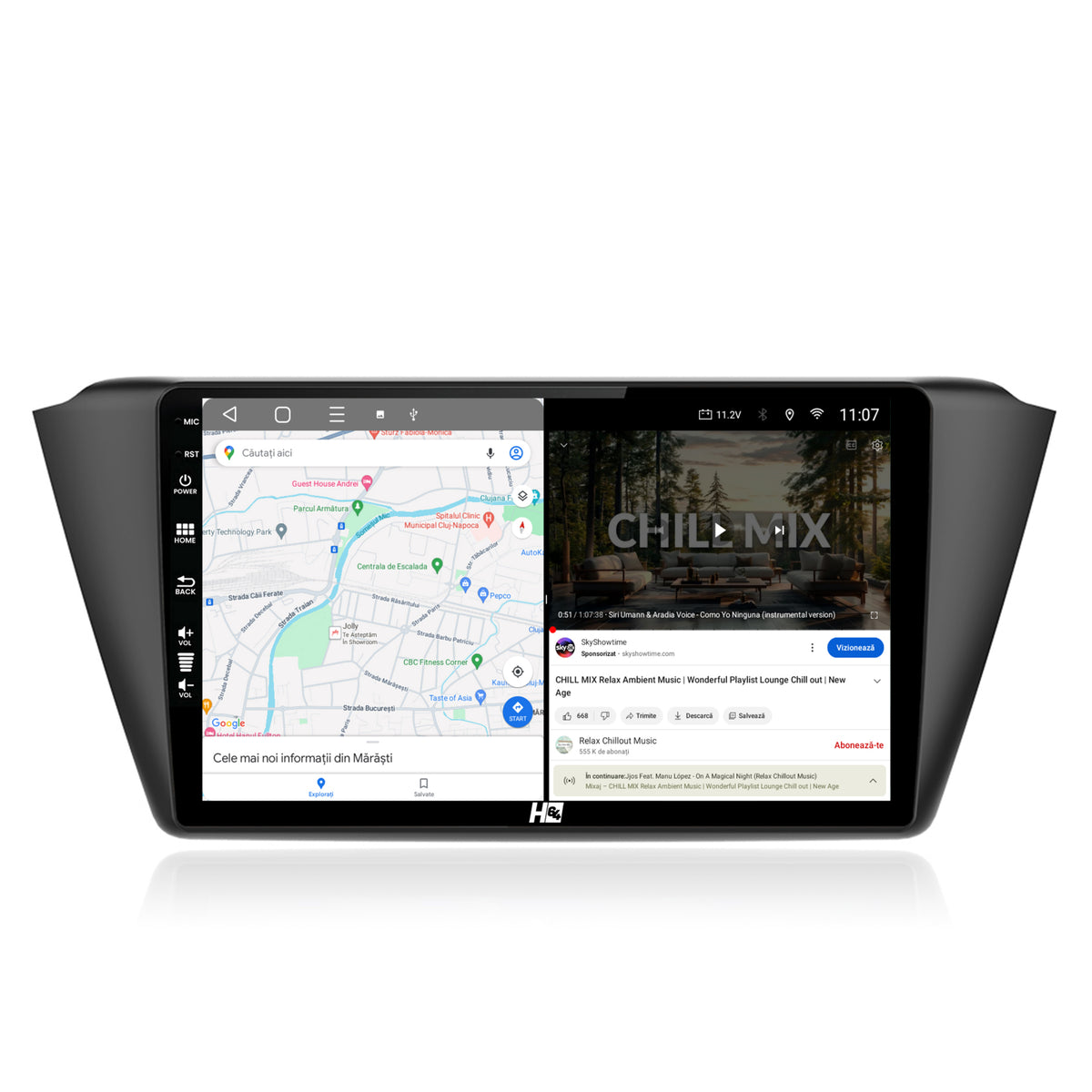 Navigatie HUB64 Skoda Fabia (2015+), 4GB RAM, Android, Octacore, Slot Sim 4G, DSP, GPS, Wi-FI, Carplay, Android Auto, USB, Bluetooth, Waze, Touchscreen, 9 inch