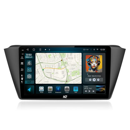 Navigatie HUB64 Skoda Fabia (2015+), 8GB RAM, Android, Octacore, Slot Sim 4G, DSP, GPS, Wi-FI, Carplay, Android Auto, USB, Bluetooth, Waze, Touchscreen, 9 Inch