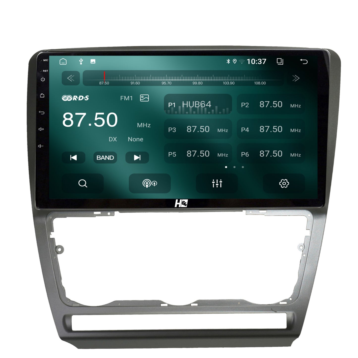 Navigatie HUB64 Skoda Octavia 2, 2GB RAM, Android, GPS, Wi-FI, Carplay, Android Auto, USB, Bluetooth, Radio, Waze, Touchscreen, 10.1 inch