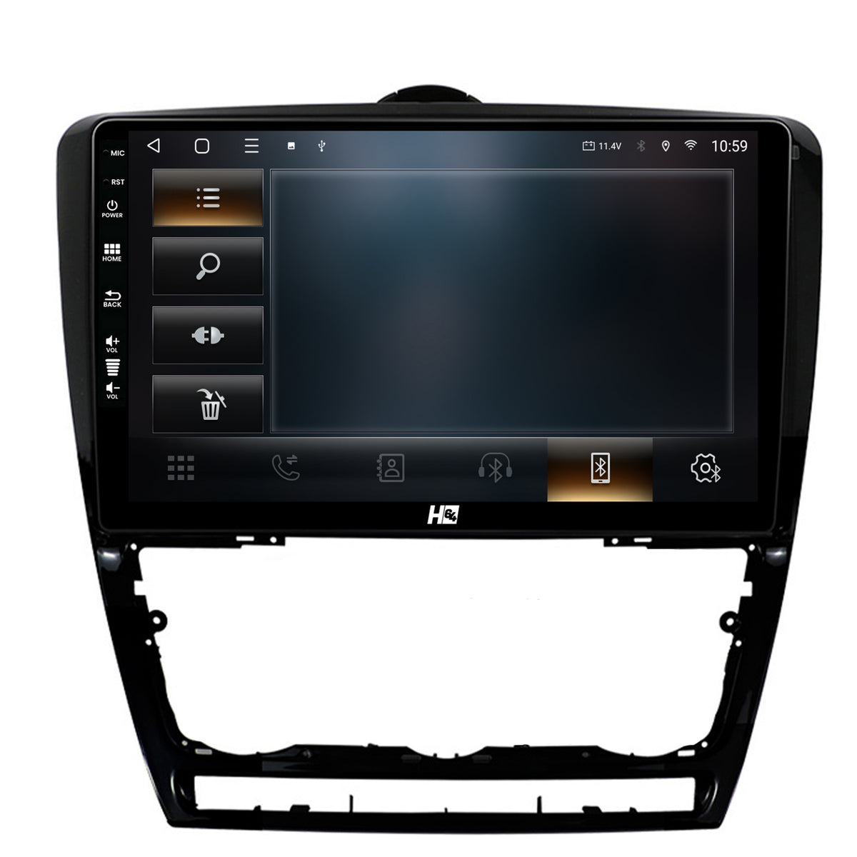 Navigatie HUB64 Skoda Octavia 2, 4GB RAM, Android, Quadcore, DSP, GPS, Wi-FI, Carplay, Android Auto, USB, Bluetooth, Waze, Touchscreen, 10.1 Inch
