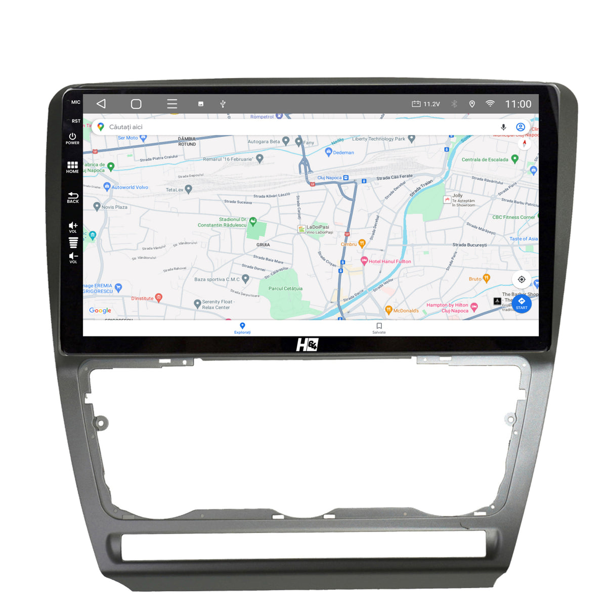 Navigatie HUB64 Skoda Octavia 2, 4GB RAM, Android, Quadcore, DSP, GPS, Wi-FI, Carplay, Android Auto, USB, Bluetooth, Waze, Touchscreen, 10.1 Inch
