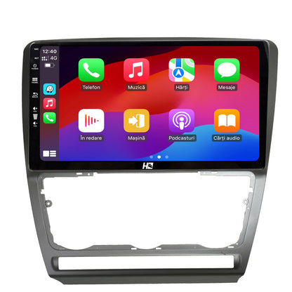 Navigatie HUB64 Skoda Octavia 2, 4GB RAM, Android, Octacore, Slot Sim 4G, DSP, GPS, Wi-FI, Carplay, Android Auto, USB, Bluetooth, Waze, Touchscreen, 10.1 Inch