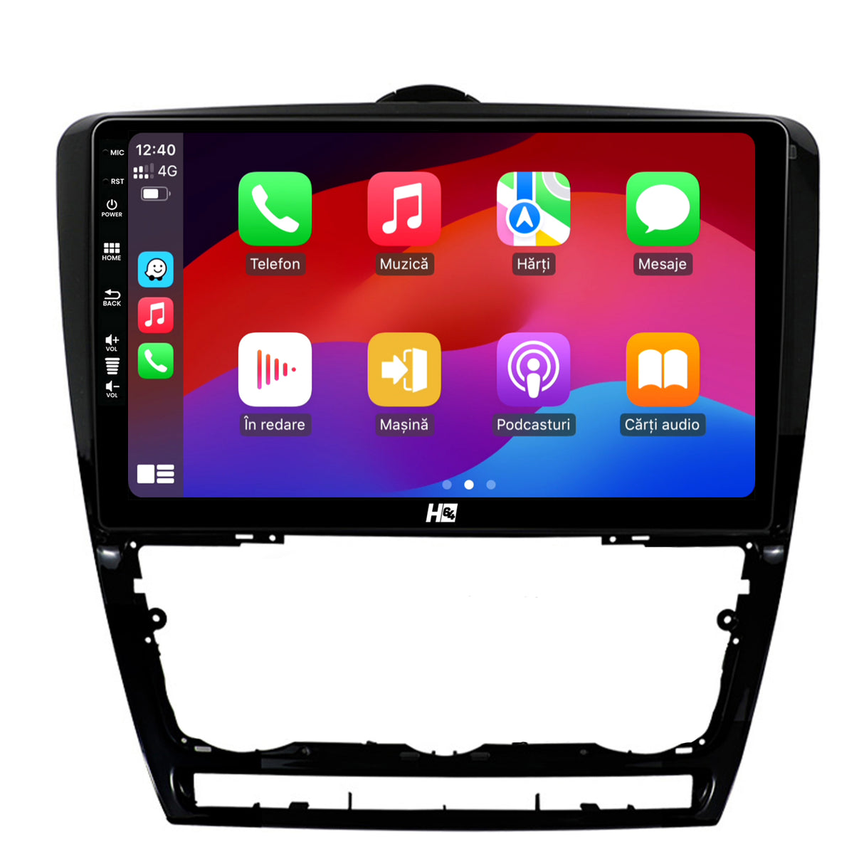 Navigatie HUB64 Skoda Octavia 2, 4GB RAM, Android, Quadcore, DSP, GPS, Wi-FI, Carplay, Android Auto, USB, Bluetooth, Waze, Touchscreen, 10.1 Inch