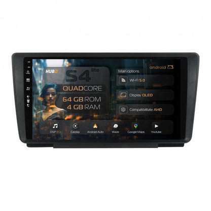 Navigatie HUB64 Skoda Octavia 2, 4GB RAM, Android, Quadcore, DSP, GPS, Wi-FI, Carplay, Android Auto, USB, Bluetooth, Waze, Touchscreen, 9 Inch