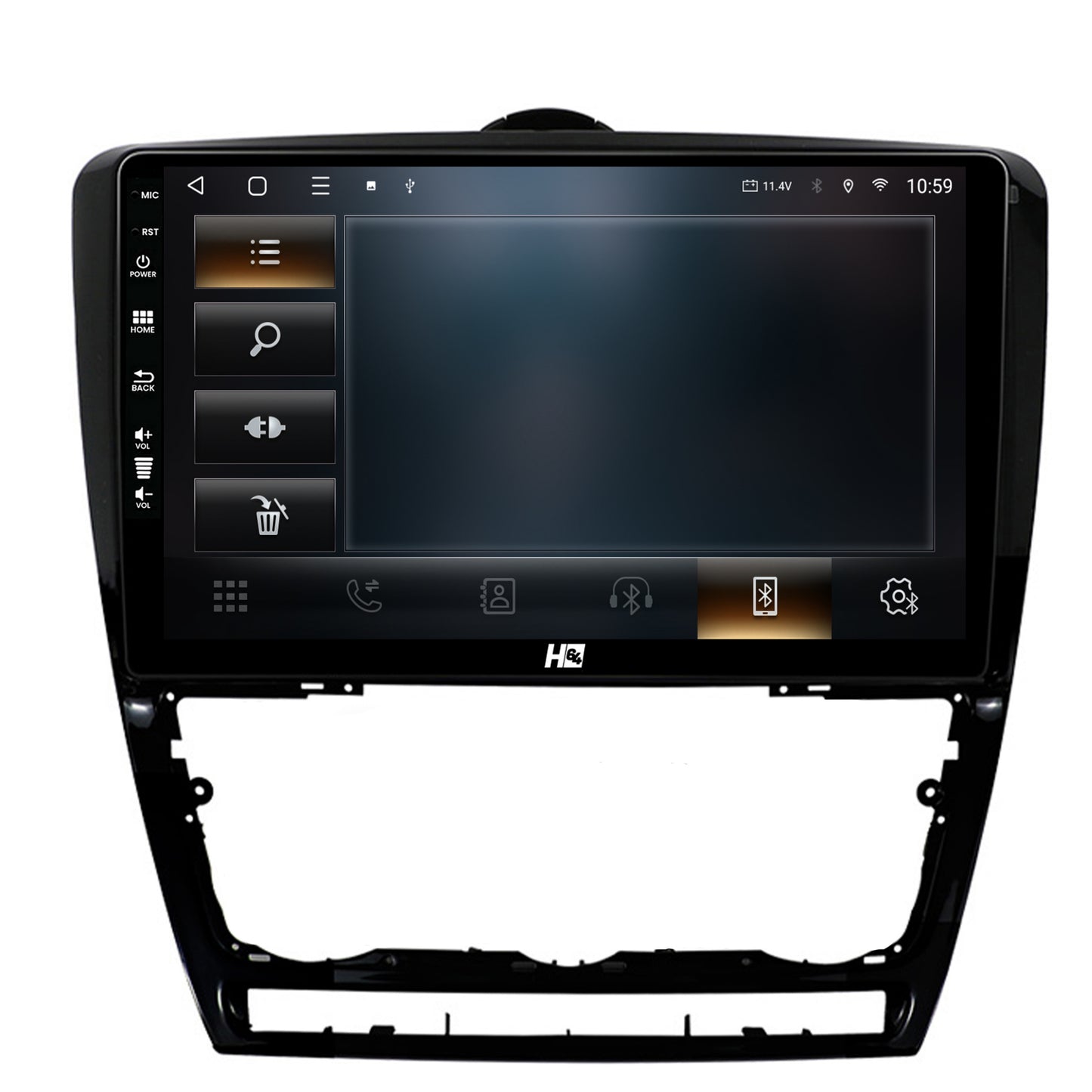 Navigatie HUB64 Skoda Octavia 2, 8GB RAM, Android, Octacore, Slot Sim 4G, DSP, GPS, Wi-FI, Carplay, Android Auto, USB, Bluetooth, Waze, Touchscreen, 10.1 Inch