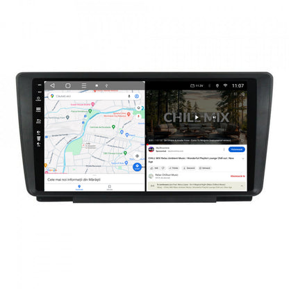 Navigatie HUB64 Skoda Octavia 2, 8GB RAM, Android, Octacore, Slot Sim 4G, DSP, GPS, Wi-FI, Carplay, Android Auto, USB, Bluetooth, Waze, Touchscreen, 9 Inch