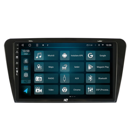 Navigatie HUB64 Skoda Octavia 3 (2013-2018), 4GB RAM, Android, Quadcore, DSP, GPS, Wi-FI, Carplay, Android Auto, USB, Bluetooth, Waze, Touchscreen, 10.1 Inch