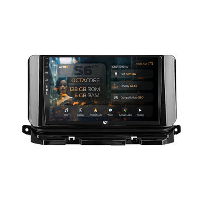 Navigatie HUB64 Skoda Octavia 4 (2021+), 6GB RAM, Android, Octacore, Slot Sim 4G, DSP, GPS, Wi-FI, Carplay, Android Auto, USB, Bluetooth, Waze, Touchscreen, 10.1 Inch