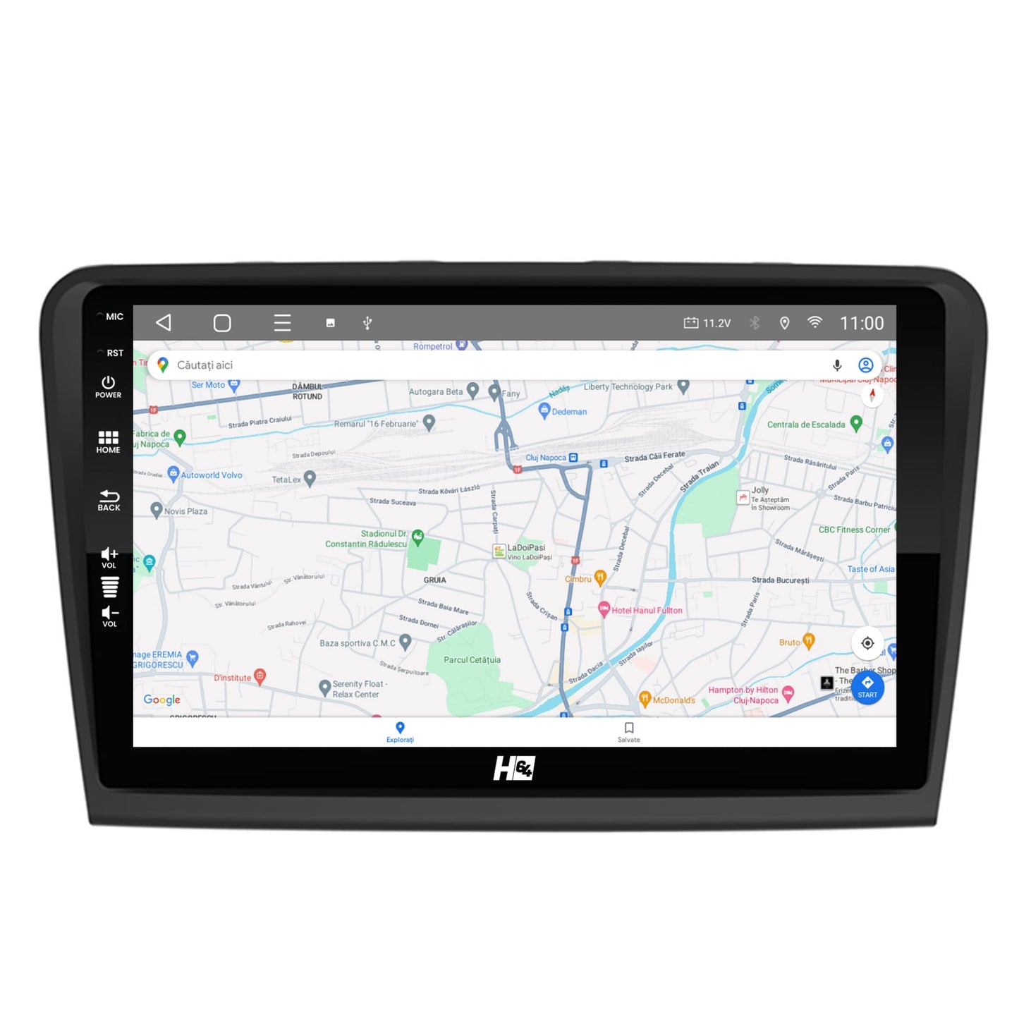Navigatie HUB64 Skoda Superb 2 (2008-2015), 4GB RAM, Android, Octacore, Slot Sim 4G, DSP, GPS, Wi-FI, Carplay, Android Auto, USB, Bluetooth, Waze, Touchscreen, 10.1 Inch