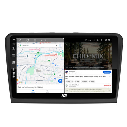 Navigatie HUB64 Skoda Superb 2 (2008-2015), 4GB RAM, Android, Octacore, Slot Sim 4G, DSP, GPS, Wi-FI, Carplay, Android Auto, USB, Bluetooth, Waze, Touchscreen, 10.1 Inch