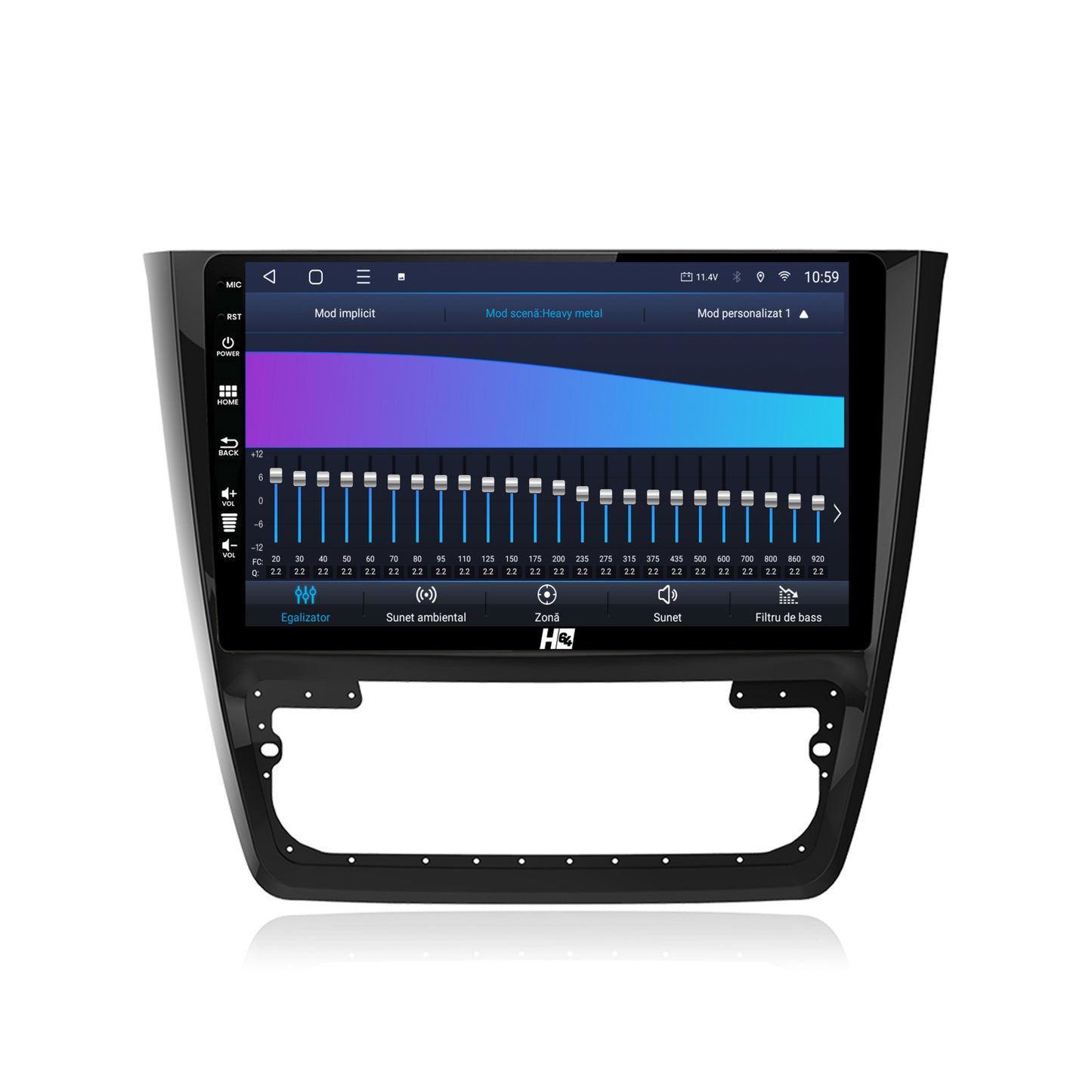 Navigatie HUB64 Skoda Yeti, 8GB RAM, Android, Octacore, Slot Sim 4G, DSP, GPS, Wi-FI, Carplay, Android Auto, USB, Bluetooth, Waze, Touchscreen, 10.1 Inch