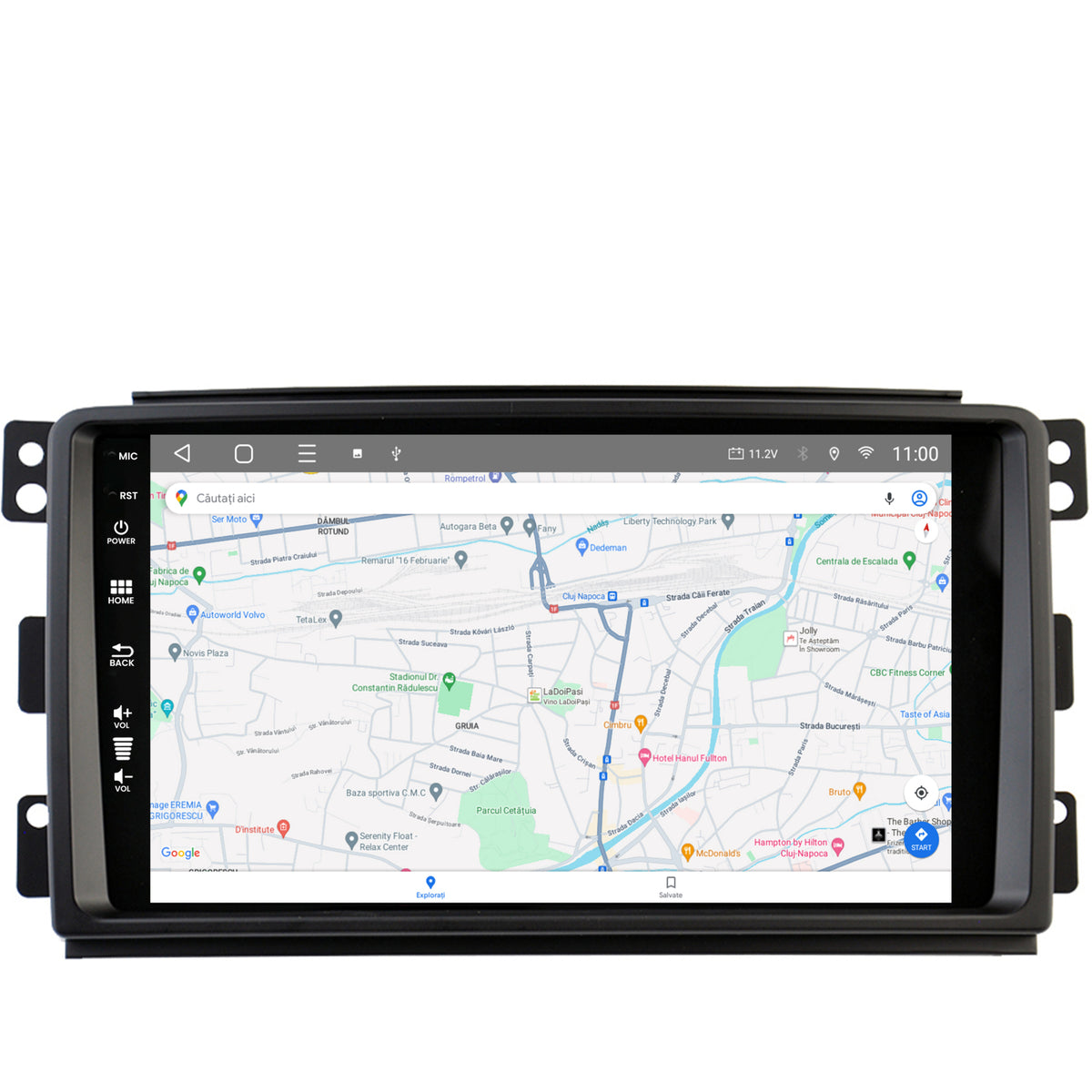 Navigatie HUB64 Smart For Two (2007-2010), 4GB RAM, Android, Quadcore, DSP, GPS, Wi-FI, Carplay, Android Auto, USB, Bluetooth, Waze, Touchscreen, 9 inch