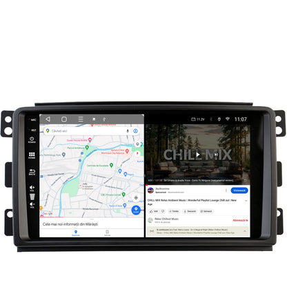 Navigatie HUB64 Smart For Two (2007-2010), 4GB RAM, Android, Quadcore, DSP, GPS, Wi-FI, Carplay, Android Auto, USB, Bluetooth, Waze, Touchscreen, 9 inch